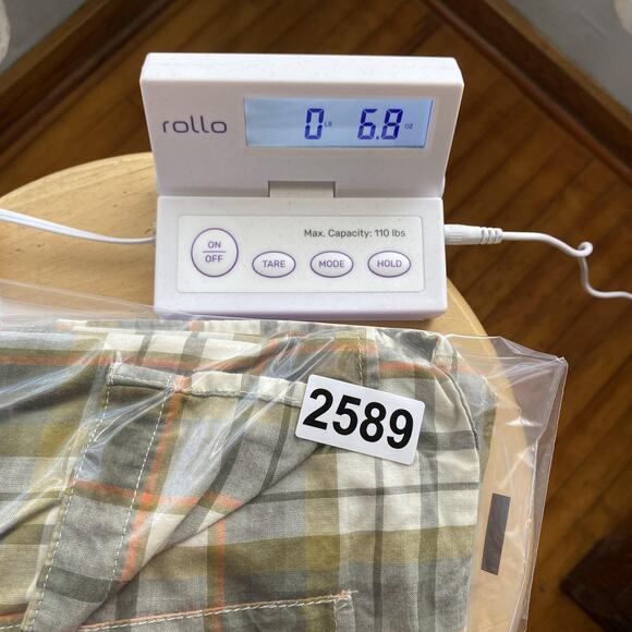 prAna Shirt Mens 2XL Green Orange Plaid Short Sleeve Button Up Casual Outdoors - Picture 7 of 7